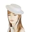 White mini boater hat by Max Alexander Fascinators.com.au