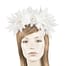 Cream feather crown Fascinators.com.au