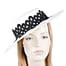 White boater black lace hat Fascinators.com.au