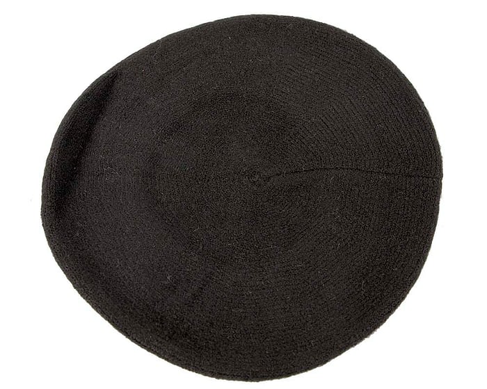 Warm black wool beret. Made in Europe Fascinators.com.au