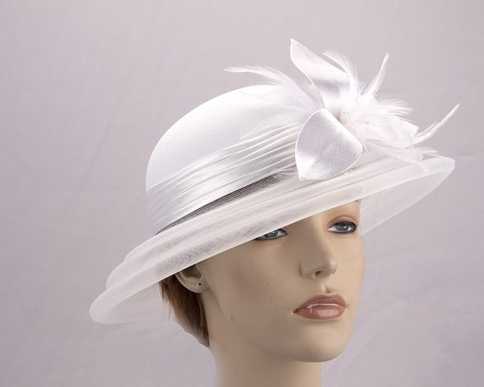 White fashion hat H5002W Fascinators.com.au