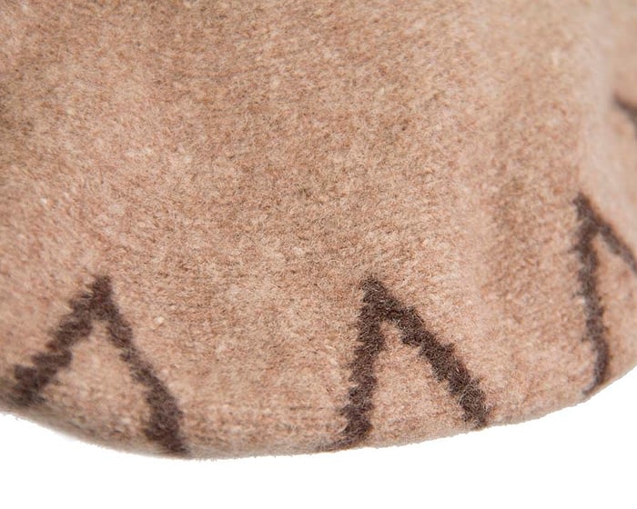 Warm mocca woolen European Made french beret Fascinators.com.au