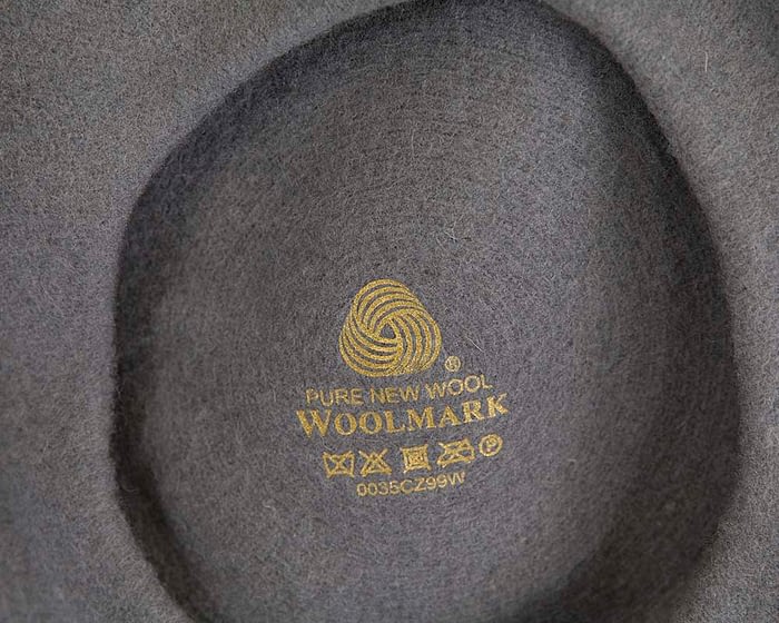 Warm grey European Made beret Fascinators.com.au