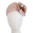 Rose gold leather flower headband racing fascinator Fascinators.com.au