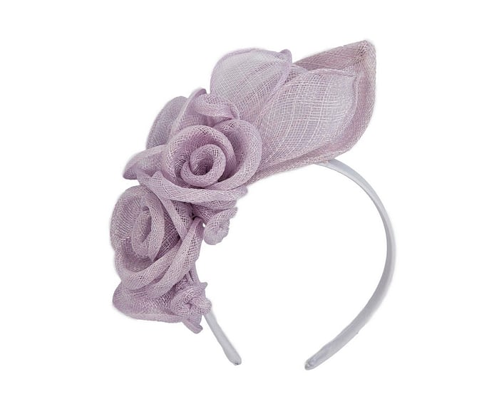 Lilac sinamay flower headband fascinator by Max Alexander Fascinators.com.au