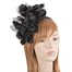 Large black flower headband fascinator by Fillies Collection Fascinators.com.au