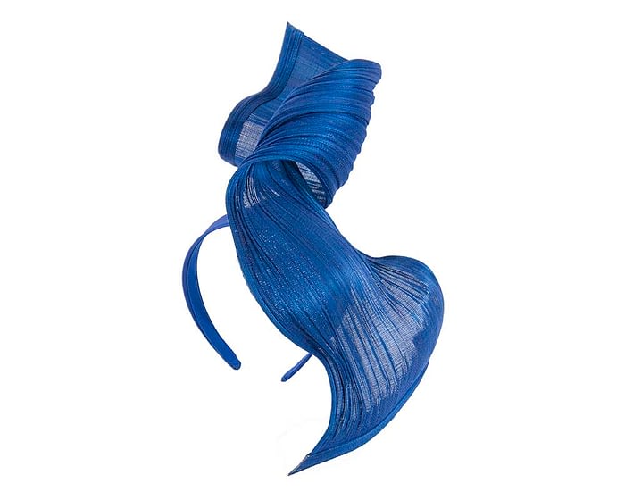 Royal blue jinsin wave fascinator by Fillies Collection Fascinators.com.au