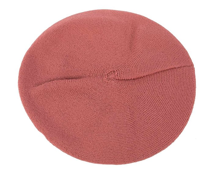 Classic warm brick red wool beret. Made in Europe Fascinators.com.au