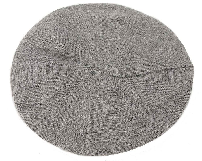 Classic warm grey wool beret. Made in Europe Fascinators.com.au