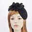 Black felt pillbox with flower J303B Fascinators.com.au