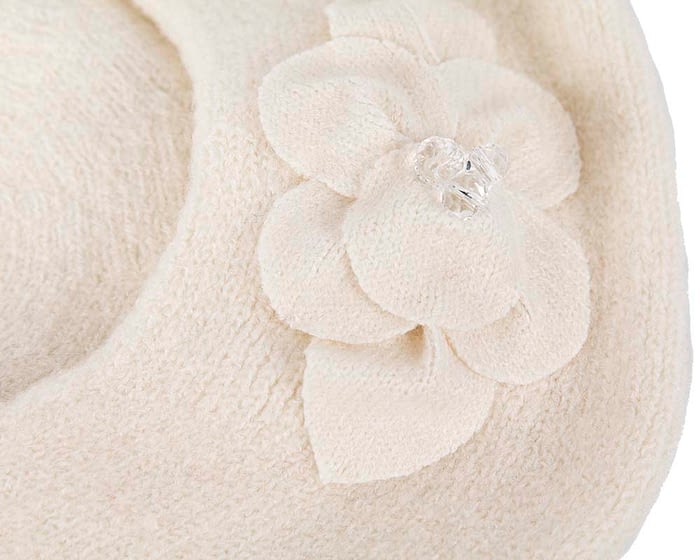 Warm cream wool beret. Made in Europe Fascinators.com.au