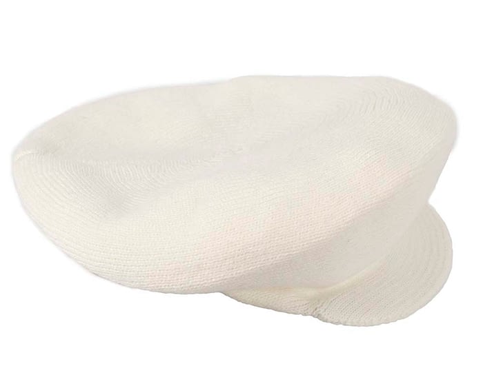 Classic warm cream wool beaked cap. Made in Europe Fascinators.com.au