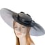 Wide brim black boater hat by Fillies Collection Fascinators.com.au