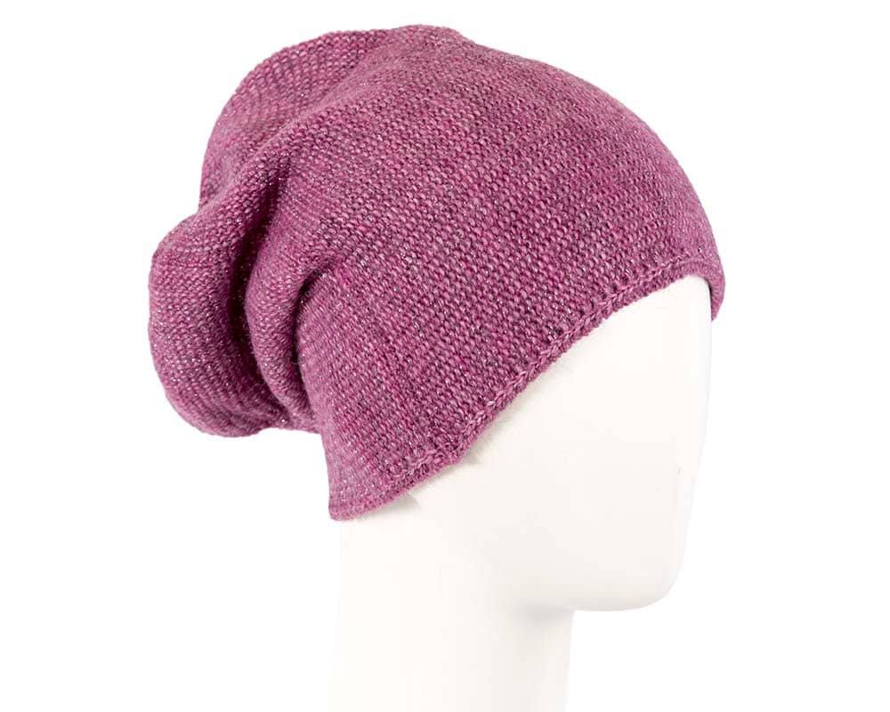 purple wool beanie