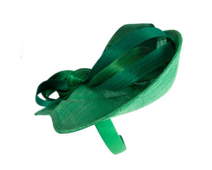 Large green sinamay fascinator by Max Alexander - Image 3