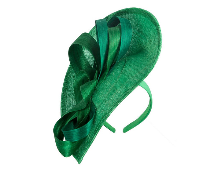 Large green sinamay fascinator by Max Alexander - Image 2