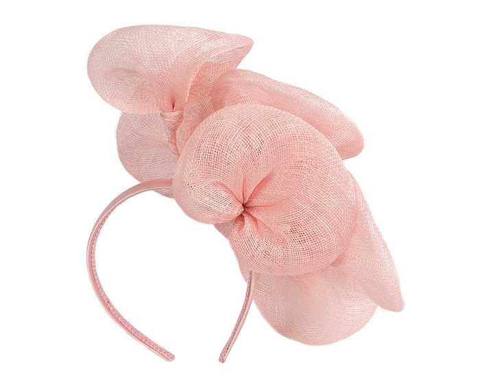 Large pink sinamay flower fascinator by Max Alexander - Image 4