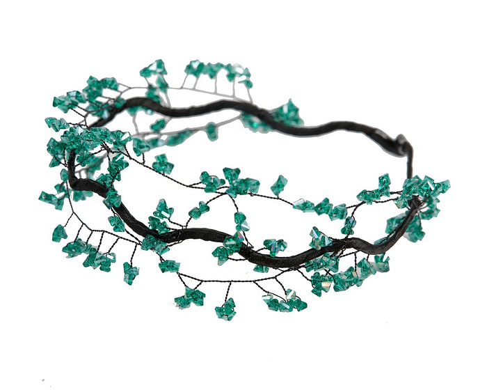 Exclusive teal headband fascinator by Cupids Millinery - Image 2