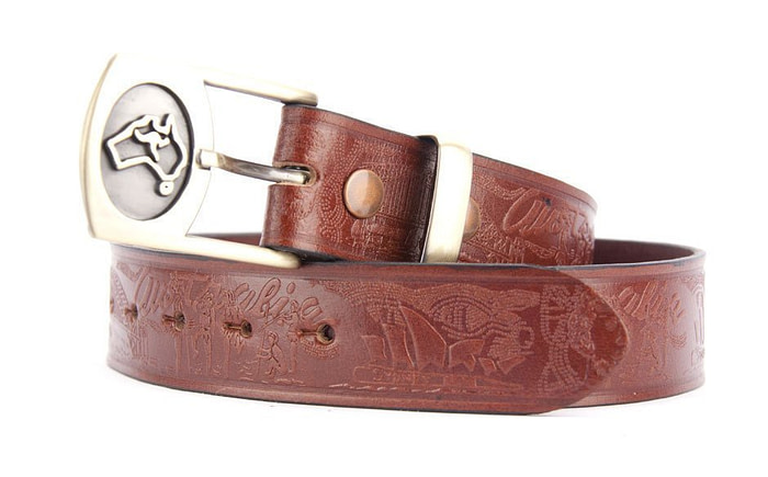 Genuine leather Australian belt with buckle 40-AUST-SYD