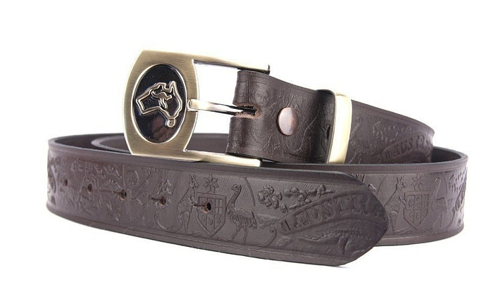 The Oz: Genuine leather Australian belt with buckle 40-AUST-COA - Image 10