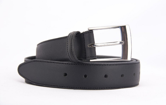 35mm Genuine leather belt with buckle 35-652557