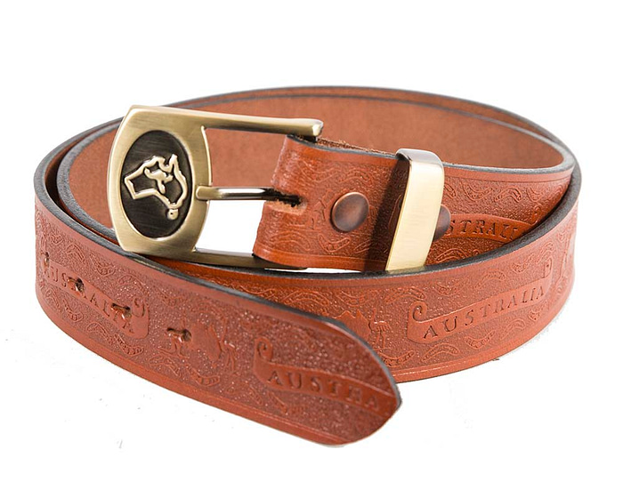 Genuine leather Australian belt with buckle 40-AUST-SCROLL - Image 6