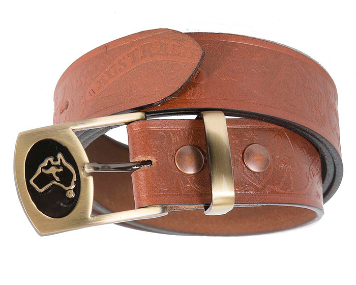 The Oz: Genuine leather Australian belt with buckle 40-AUST-COA - Image 2