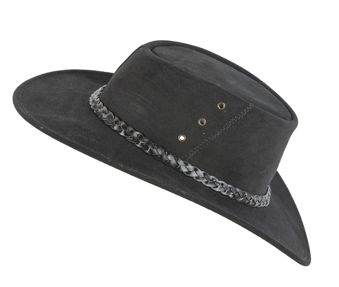 Black Jacaru Australian outback leather hat - Image 3