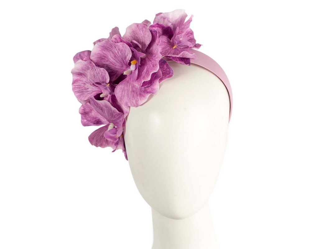 Bespoke violet orchid flower headband by Fillies Collection - Hats From OZ