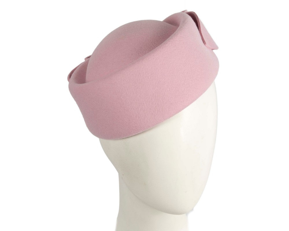 Pink Max Alexander Felt Pillbox Hat – Classic Winter Style - Hats From OZ Pink Max Alexander Felt Pillbox Hat – Classic Winter Style - Image 2
