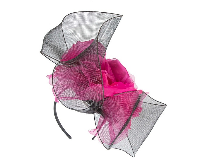 Exclusive black & fuchsia fascinator by Fillies Collection - Image 6