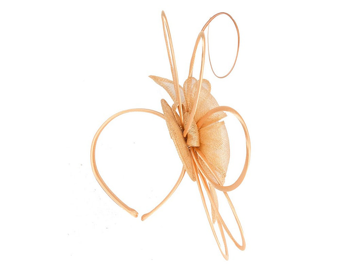 Unique gold sinamay fascinator by Max Alexander - Image 4