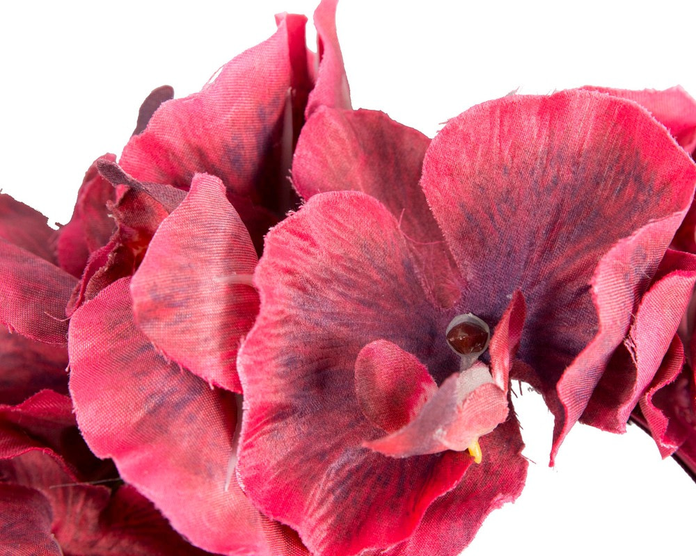 Bespoke wine-colored orchid flower headband by Cupids Millinery - Hats From OZ Bespoke wine-colored orchid flower headband by Cupids Millinery - Image 3