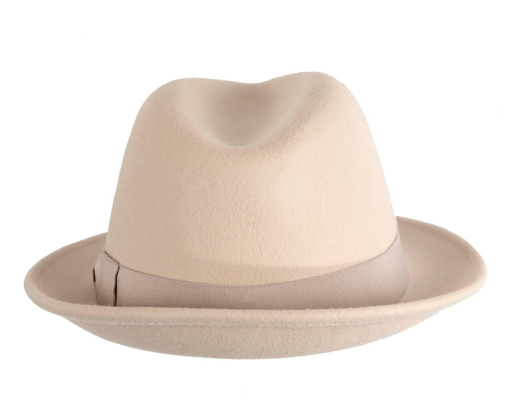 Beige Fedora Felt Blues Brothers Homburg Hat - Hats From OZ Beige Fedora Felt Blues Brothers Homburg Hat - Image 6