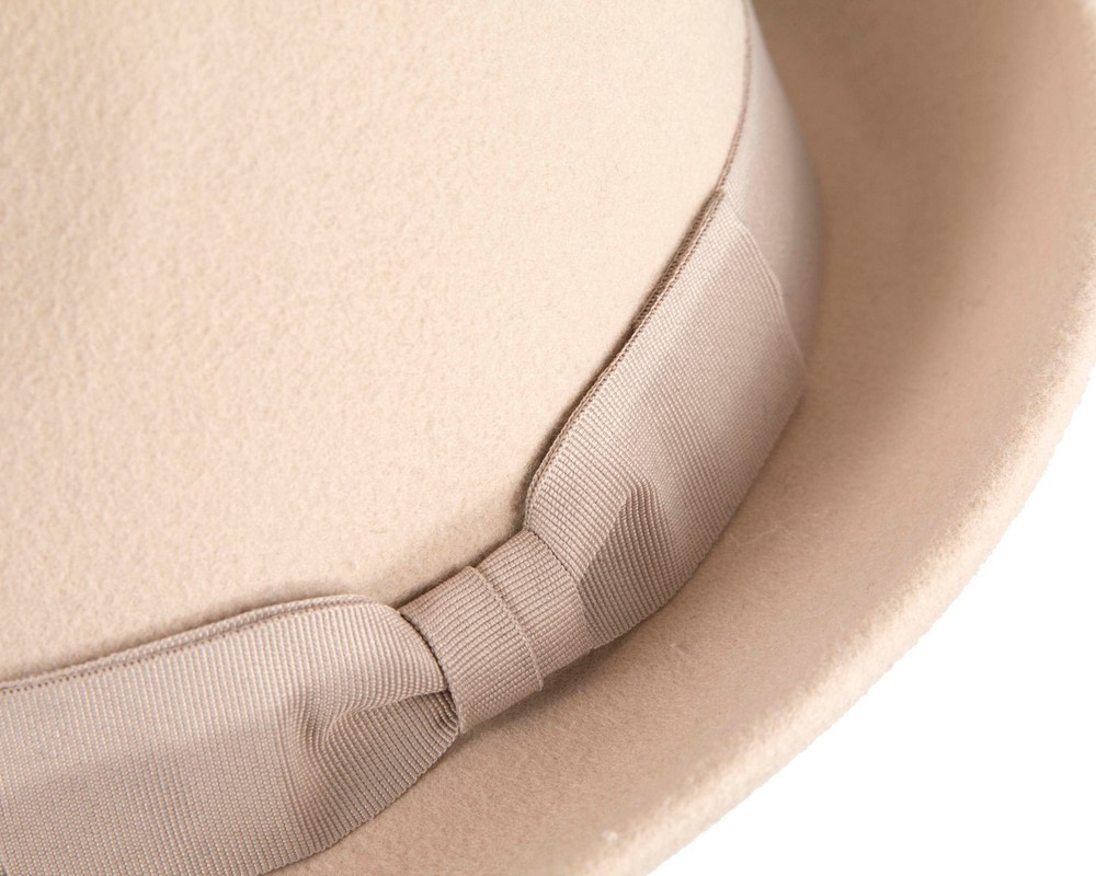 Beige Fedora Felt Blues Brothers Homburg Hat - Hats From OZ Beige Fedora Felt Blues Brothers Homburg Hat - Image 5