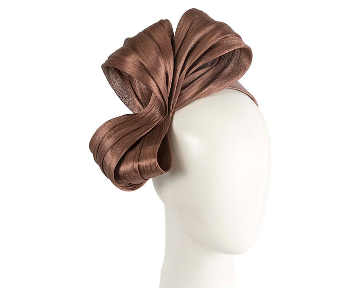 Exclusive coffee-color silk abaca bow by Fillies Collection