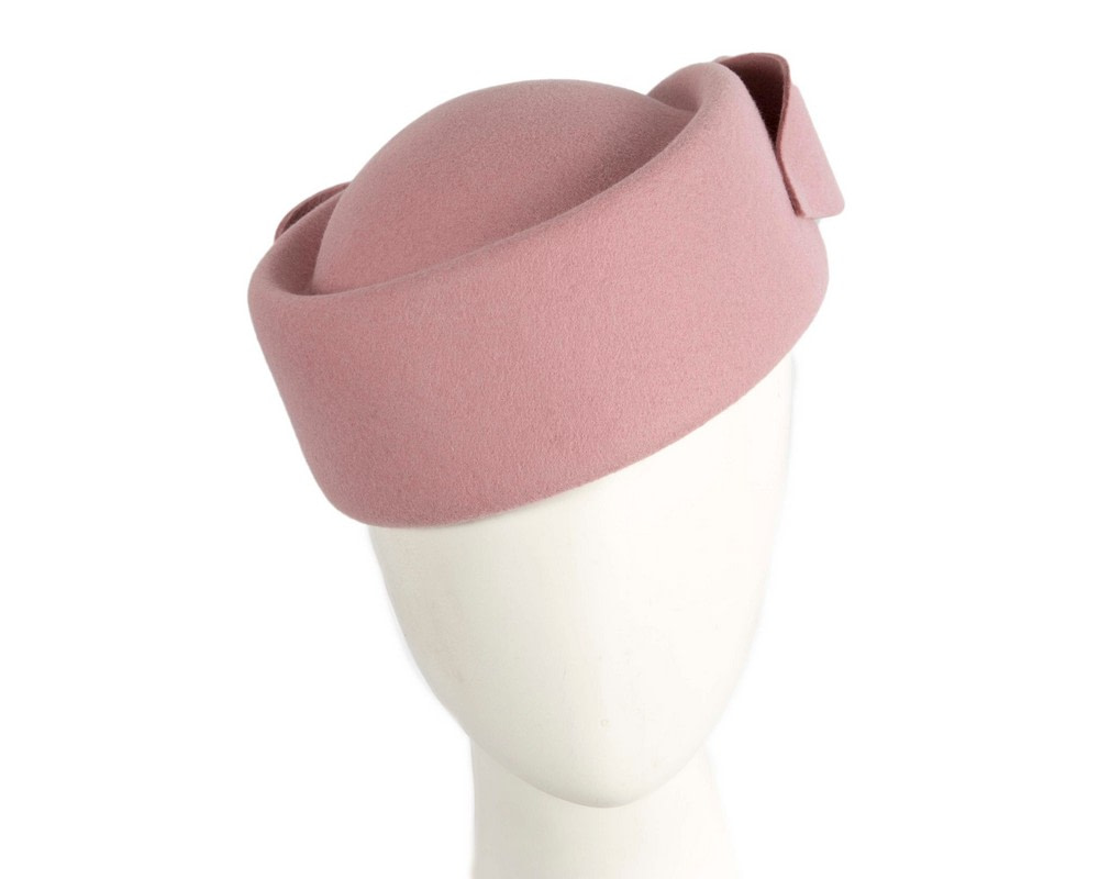 Dusty Pink Max Alexander Felt Pillbox Hat – Classic Winter Style - Hats From OZ Dusty Pink Max Alexander Felt Pillbox Hat – Classic Winter Style - Image 2