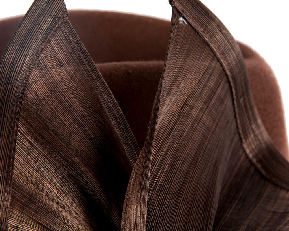 Chocolate ladies winter fashion felt fedora hat by Fillies Collection - Hats From OZ Chocolate ladies winter fashion felt fedora hat by Fillies Collection - Image 5