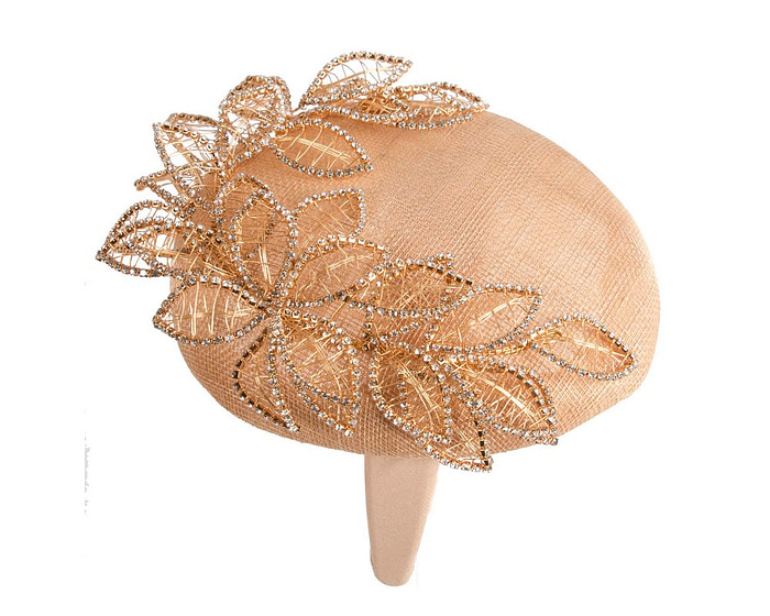 Designer gold pillbox fascinator by Fillies Collection - Image 3