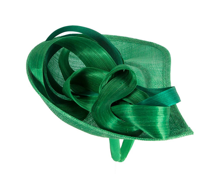 Large green sinamay fascinator by Max Alexander - Image 4