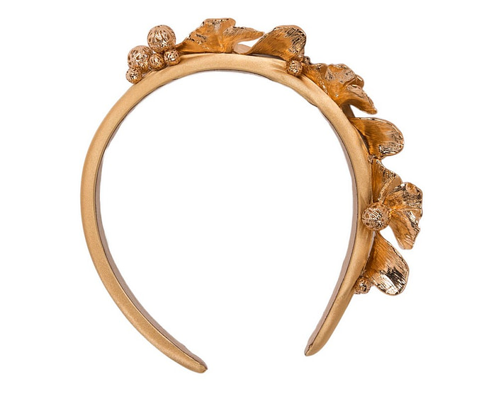 Gold fascinator headband by Cupids Millinery - Image 4