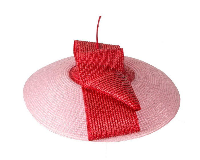 Pink & Red "saucer" fascinator hat by Max Alexander - Image 3