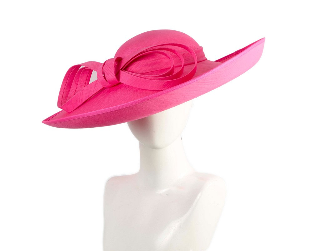 Fuchsia wide brim racing hat by Max Alexander - Hats From OZ Fuchsia wide brim racing hat by Max Alexander
