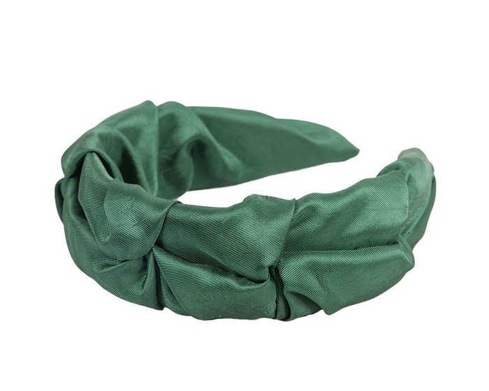 Green scrunchie fascinator headband - Image 2