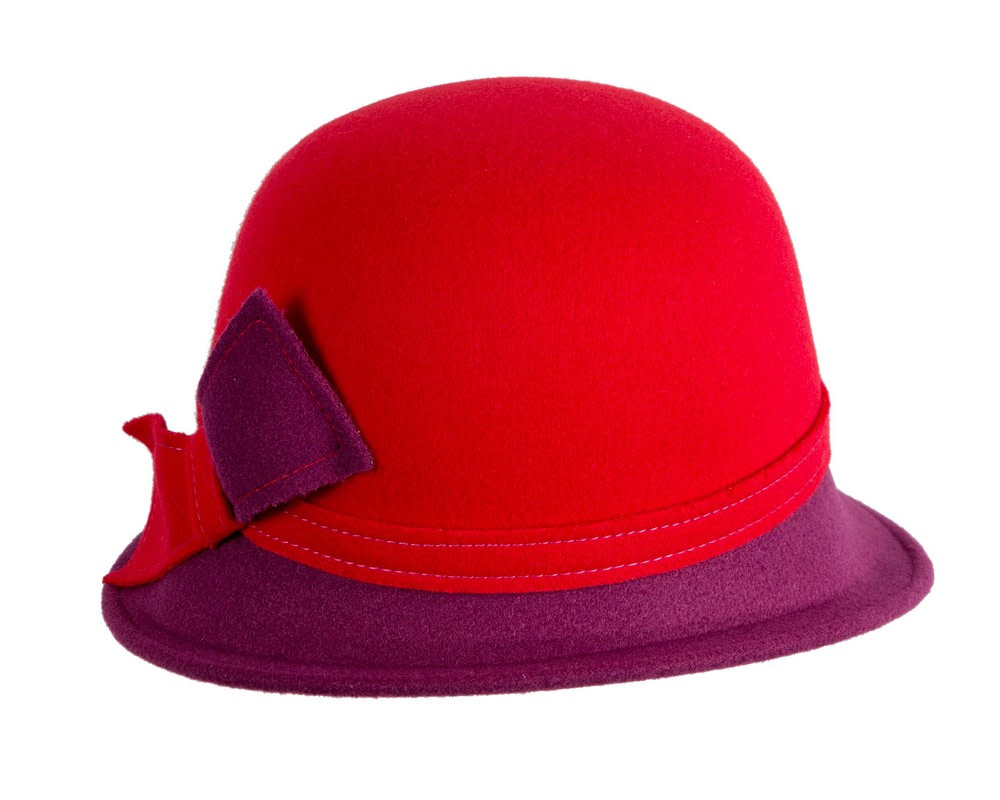 Red & Wine Winter Fashion Hat by Max Alexander - Hats From OZ Red & Wine Winter Fashion Hat by Max Alexander - Image 2