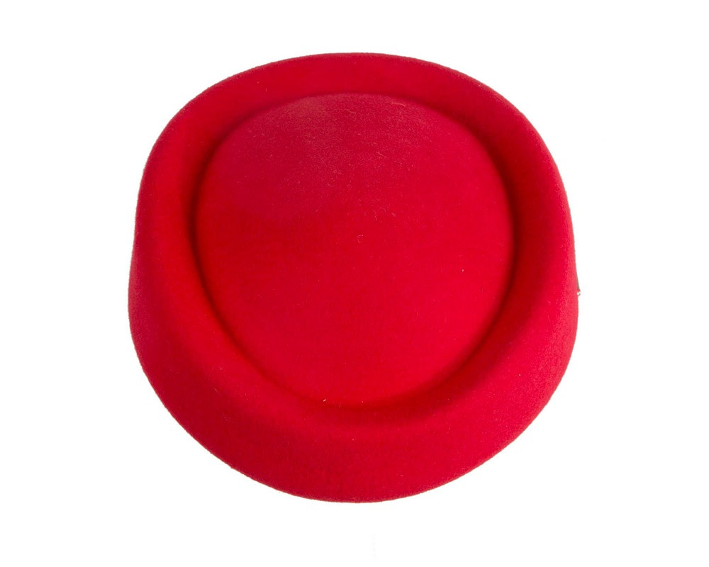 Classic Stewardess Red Felt Pillbox Hat by Max Alexander - Hats From OZ Classic Stewardess Red Felt Pillbox Hat by Max Alexander - Image 4