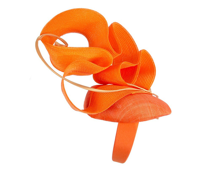 Orange designers racing fascinator by Fillies Collection - Image 3