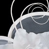 Bespoke white heart fascinator by Fillies Collection - Image 3