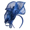 Royal blue sculptured silk abaca fascinator by Fillies Collection - Image 4