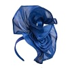 Royal blue sculptured silk abaca fascinator by Fillies Collection - Image 2